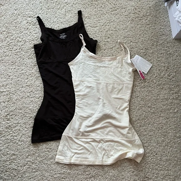 New Yummie tummie shapewear tank top shirt brown cami compression Small long - Picture 4 of 4